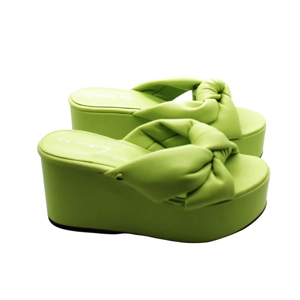 Circus by Sam Edelman Green Wedge Sandals - Picture 4 of 8
